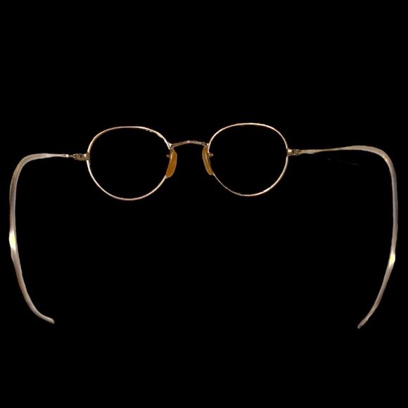 1920s 12K Gold Filled Art Deco Round Eyeglass Frames Ful-Vue Vintage 40-18-145 - Picture 10 of 12